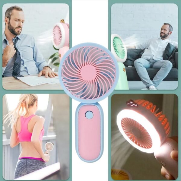 Mini Handheld Portable Rechargeable Fan Easy to Carry for Home Office Travel