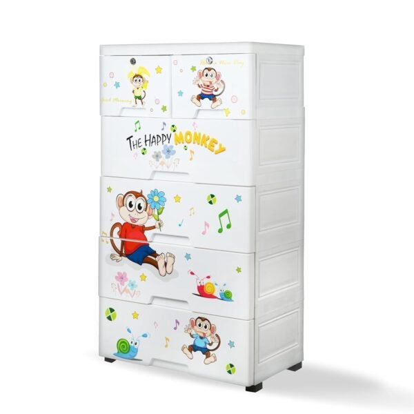 06_9b5d08b4-f665-4931-835b-bb58e2f5aaac.jpg Kid's Plastic Chest of 6 Drawers, Multi-Purpose Storage Organizer/Wardrobe for Kids