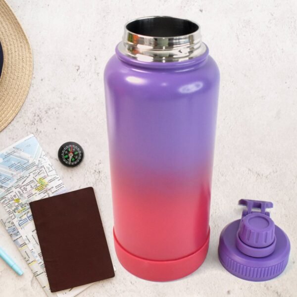 Two Tone Pink Stainless Steel Water Bottle | Copper Coated Vacuum Insulation (1000ml)