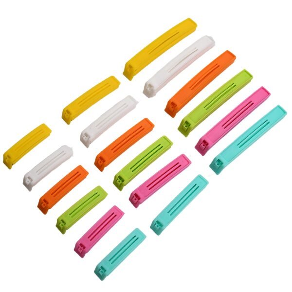 Food Bag Clip Sealer – Airtight Plastic Clips Snacks, Kitchen & Camping (18 Pc Set)