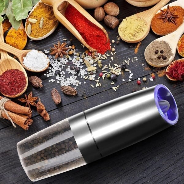 06_Grinder.jpg Automatic Gravity Electric Salt and Pepper Grinder Mill (1 Pc)