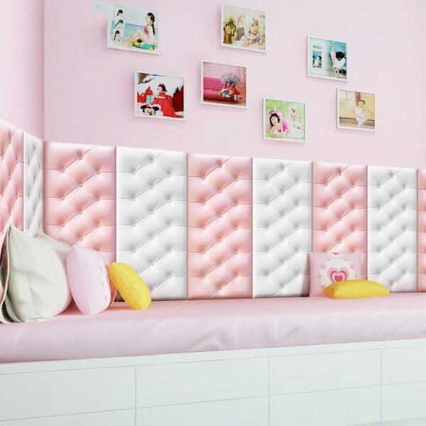 Pink 3D Adhesive Wallpaper for Living Room – Self Adhesive Home Decor