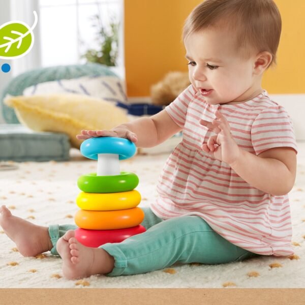 Plastic Baby Kids Teddy Stacking Ring Jumbo Stack Up Educational Toy 7pc