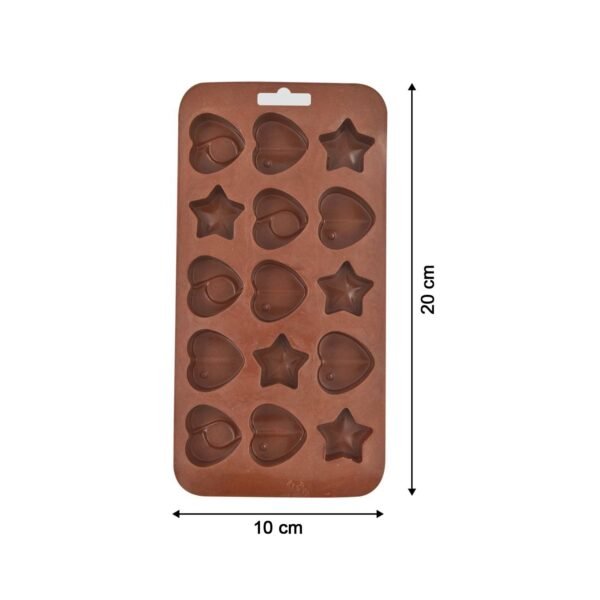 Silicone Food Grade Reusable Non-Stick Multi Shape 15 Cavity Chocolate Mold, Diwali
