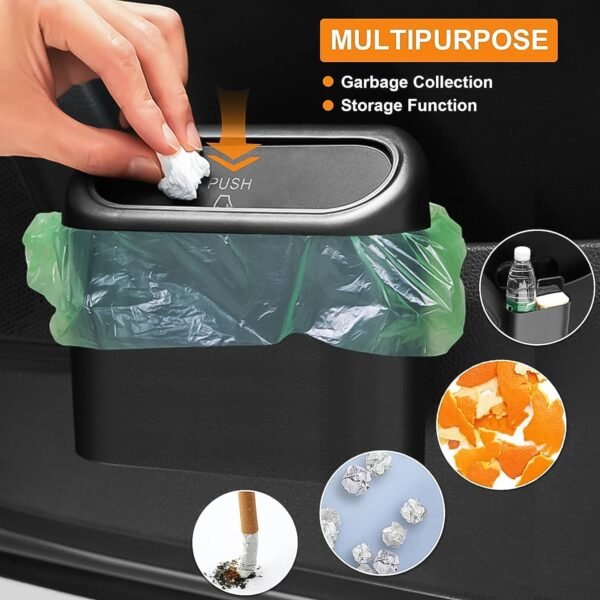 06_ab6e9761-dc8a-4c88-a889-d73761db023e.jpg Plastic Mini Car Trash Can / Bin with Lid (1 Pc / With Brown Box)