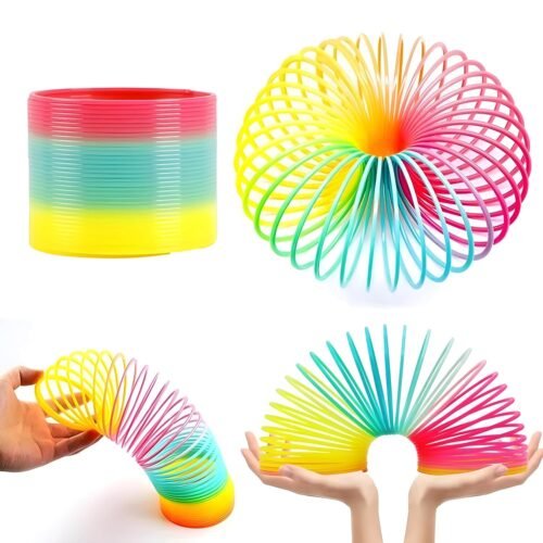 Rainbow Slinky Spring Toy – Compact Fun Toy for Kids & Adults, Gift-Friendly