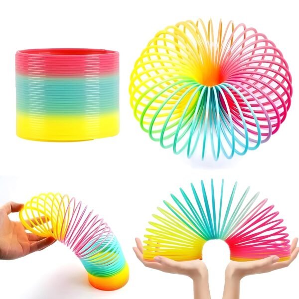 Rainbow Slinky Spring Toy – Compact Fun Toy for Kids & Adults, Gift-Friendly