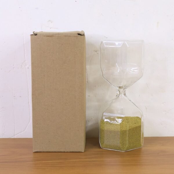 06_af217486-c280-409b-b321-b9ea4eb77a4a.jpg Faceted Glass Hourglass Sand Timer - (1 Pc / 4 Minutes Approx Time)