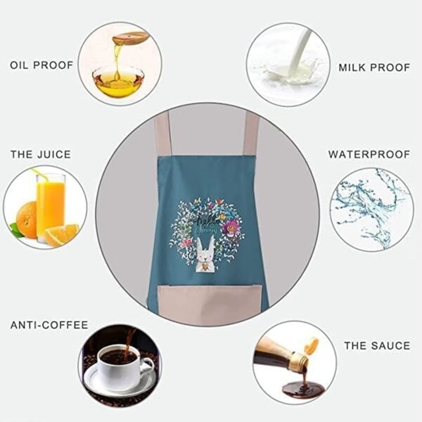 06_apron.jpg Multipurpose Kitchen Cooking Apron with Front Pocket (1 Pc)