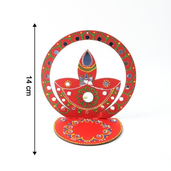 06_b04be573-bbf6-4ced-a254-2448ca796a9b.jpg Handcrafted Wooden Decorative Diya Stand (1 Pc)