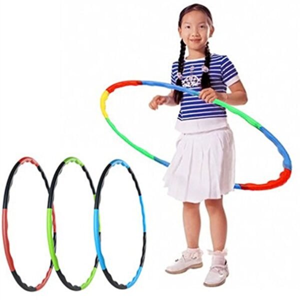 Hoops Hula Interlocking Exercise Ring for Fitness with Dia Meter Boys Girls and Adults (8 Pcs Set)