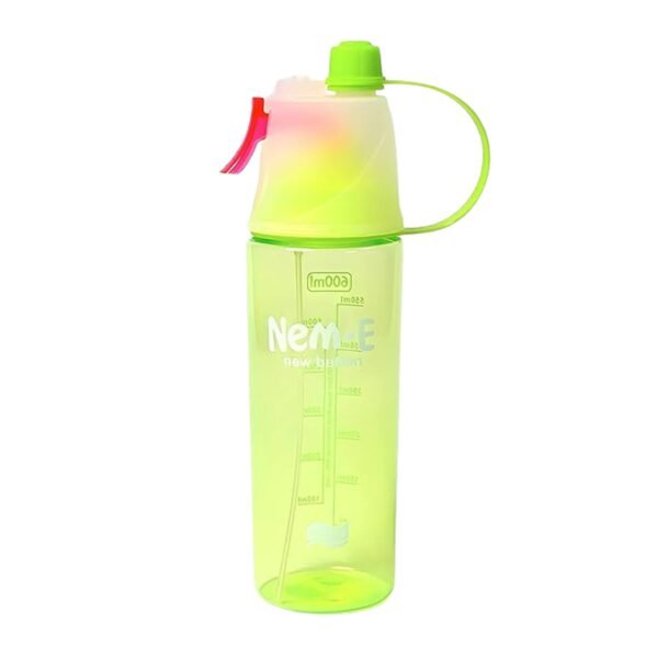 Plastic 2 In 1 Mist Spray Water Bottle (Multicolour / 600 ML / 1 Pc)