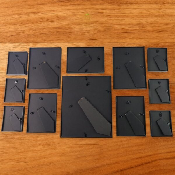 Premium Black Photo Frame Set 12 Pcs Wall Hanging Gallery Frames