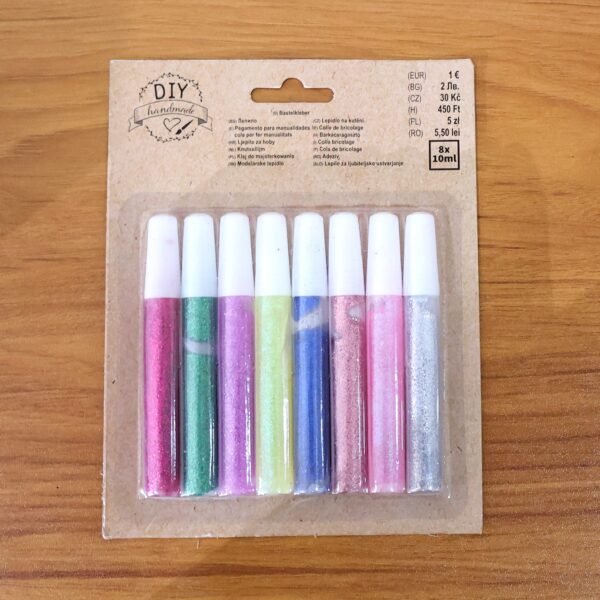 DIY Multi-Color Glitter Craft Glue Pen Set (10ML / 8 Pc)