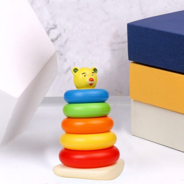 06_c442cc23-99dc-4de3-b6aa-b5bf2c1be8fd.jpg Plastic Baby Kids Teddy Stacking Ring Jumbo Stack Up Educational Toy 5pc