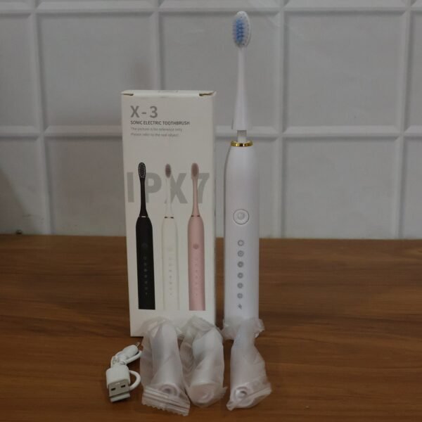 06_c595c798-84c3-4322-9519-3756d3b028d6.jpg Rechargeable Electric Toothbrush White Color With 3 Extra head (1 Pc )