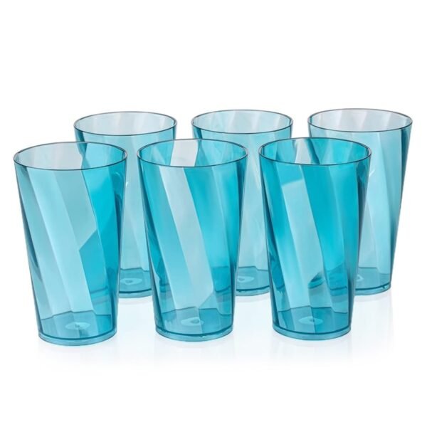 Premium 300ml Transparent Glass Set for Water, Juice & Cocktails (Set of 6)