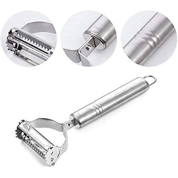 3 In 1 Stainless Steel Vegetable and Fruit Peeler Set (3 Pcs Set)