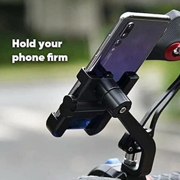 Mobile Phone Holder  View Mirror Mount Solid Metal Cradle for Bike and Phones