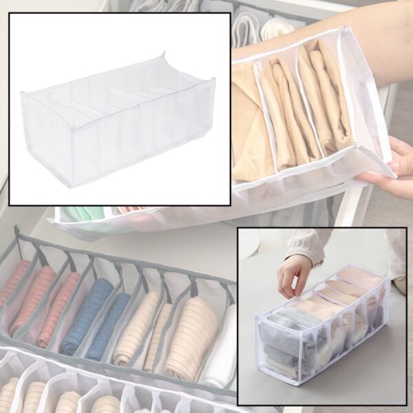 Laundry 7 section bag widely used storing and managing laundry cloths and stuffs etc