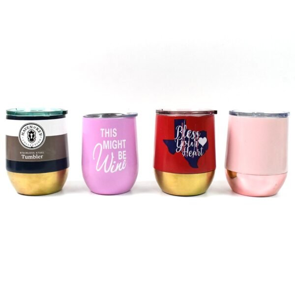 Stainless Steel Vacuum Insulated Mug with Lid, Tumbler (1 Pc / Mix Design & Color)