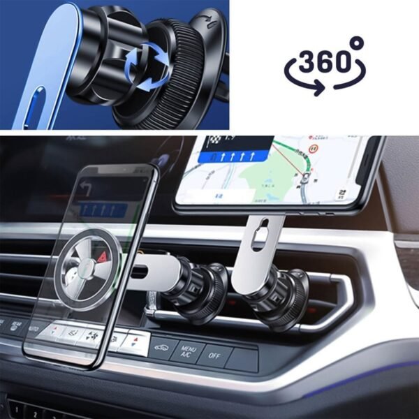 06_e0cef5d4-8535-4c5c-bd6a-3ed3328f8131.jpg 360° Rotatable & Foldable Air Vent Magnetic Phone Holder (1 Pc)
