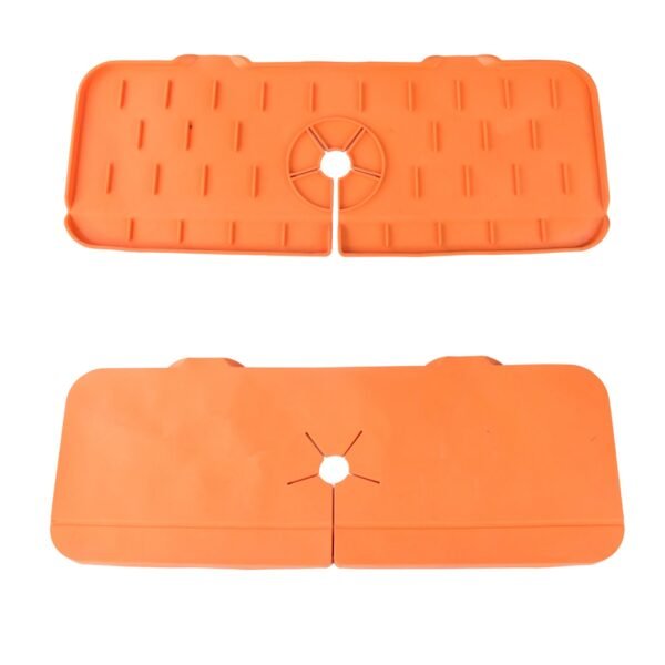 Silicone Faucet Splash Guard Pad Kitchen & Bathroom Sink (1 Pc / Mix Design & Size)