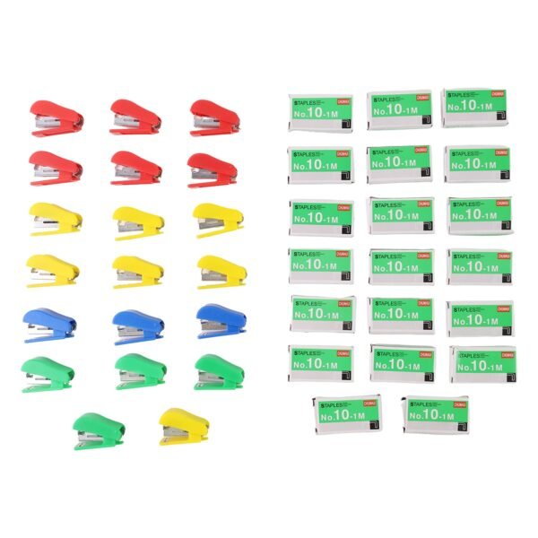 Mini Stapler Set Staples – Assorted Colors | No.10 Staplers with Pins (20 pcs Set)