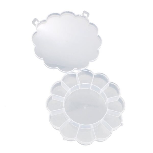 Round Compartment Plastic Storage Box (1 Pc)