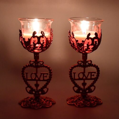 06_ed96064f-9306-48ce-8ff4-aab030ce6951.jpg Tea Lights Holder Candle Stand, Diwali (2 Pc Set)