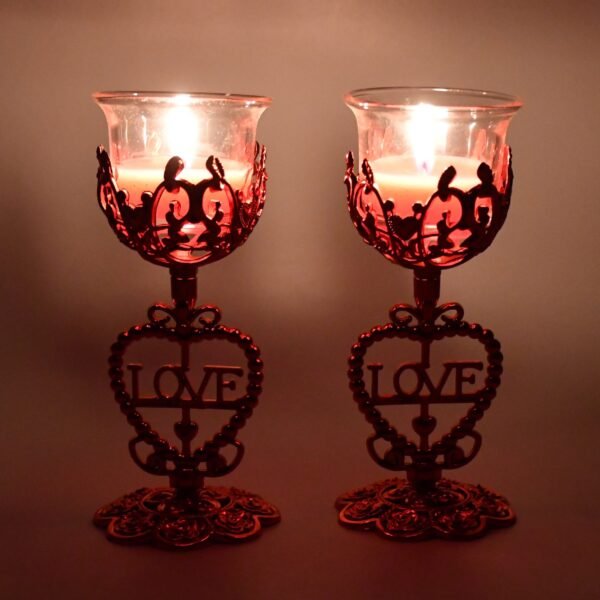 Tea Lights Holder Candle Stand, Diwali (2 Pc Set)