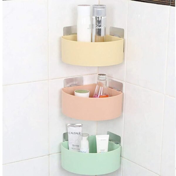 Plastic Multipurpose Kitchen Bathroom Shelf Wall Holder Storage Rack (Loose Pack)
