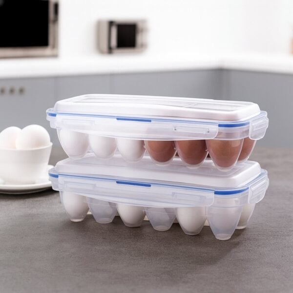 06_egg-box.jpg Lock-Clip Refrigerator Egg Storage Box - (1 Pc)