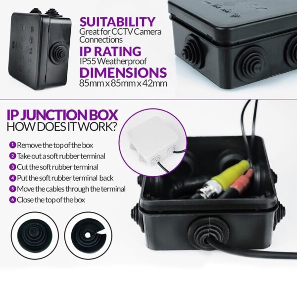 Square Fancy Box for CCTV Used for Storing Cameras Protecting Them from Contact Damage