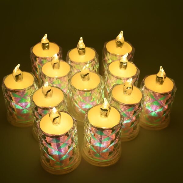Festive Lighting for Any Occasion: 12 Pack LED Tealight Candles, Diwali