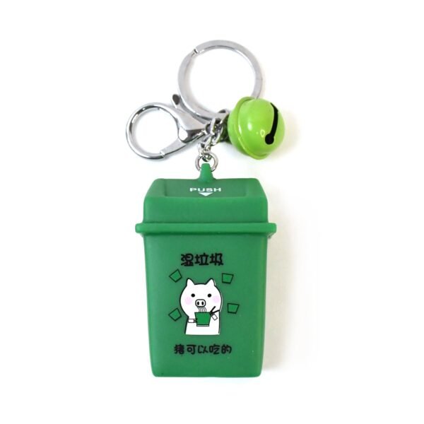 Trash Can Keychain Recycle Can Keyring Novelty Keychain
