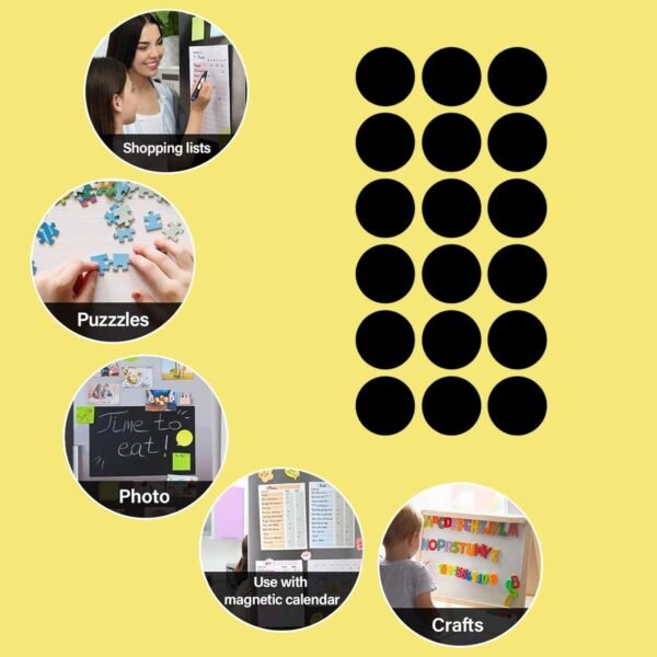 Magnets with Adhesive Backing Magnetic Tape Magnet Strips (18 Pcs Set)