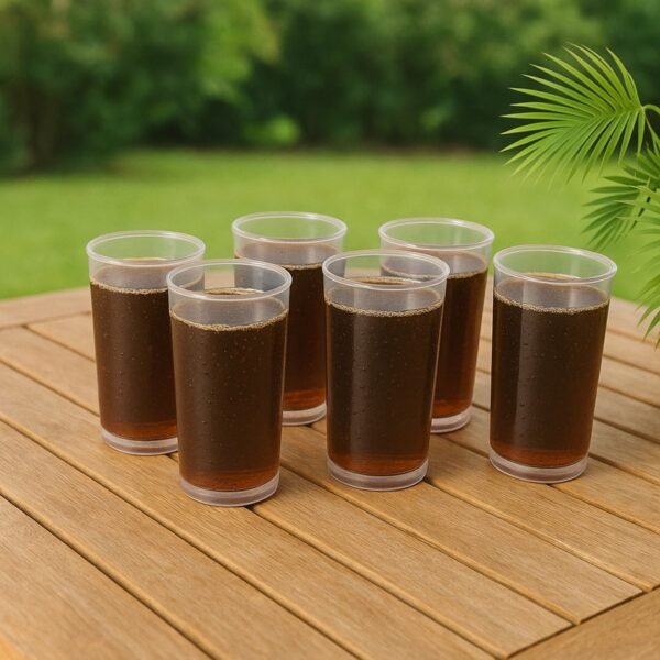 Supermom Plastic Martini Clear Glass Set (6 Pc)