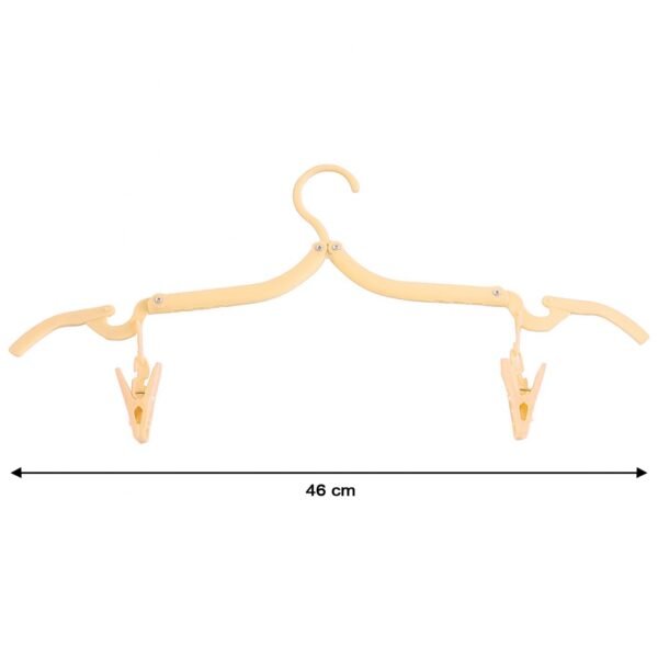 Folding Hanger with Clips for Clothes, Adjustable Hanger (1 Pc)