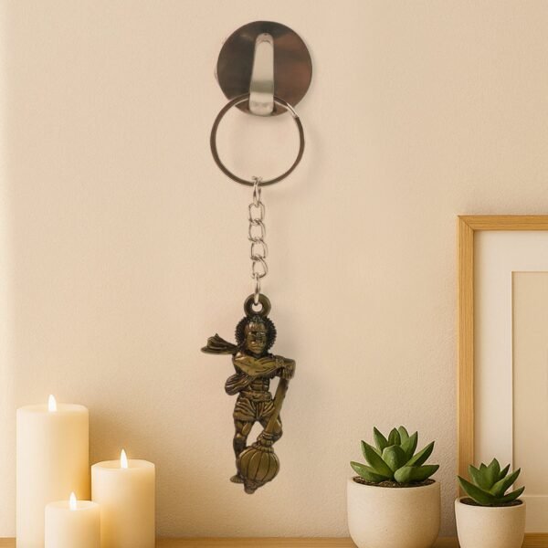 06_keychain_12f36aef-0e02-492d-b2c7-e7aee21cff41.jpg Elegant Lord Hanuman Metal Keychain (1 Pc)