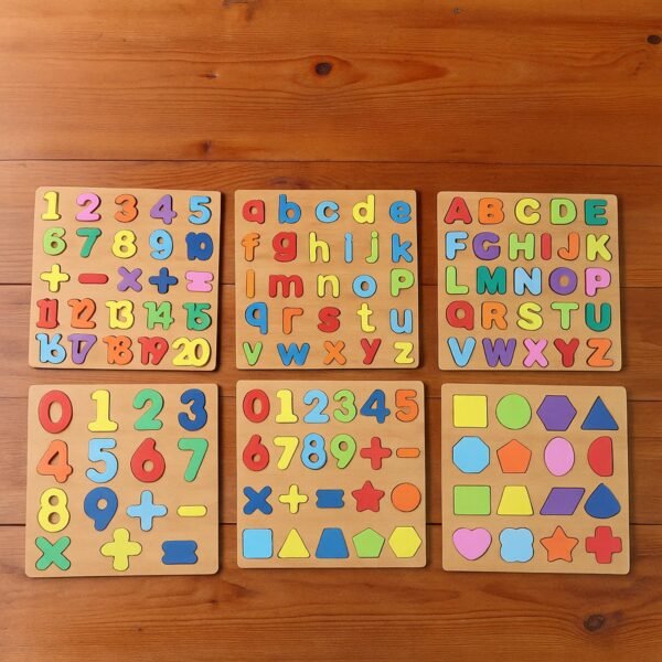 Wooden Learning Puzzle Board - (Mix  Design / 1 Pc)