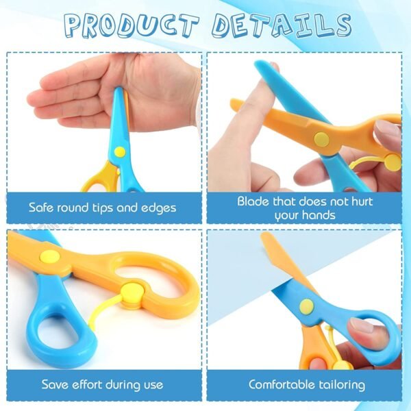Child-Safe Plastic Safety Scissors for Kids (1 Pc)