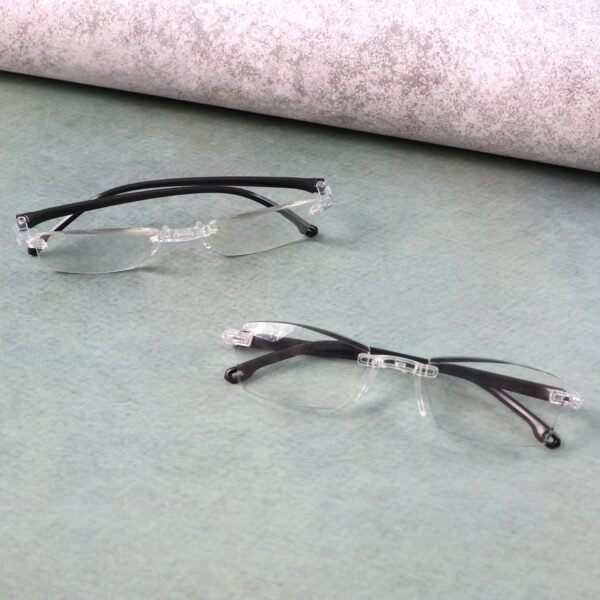 Pack of 2 Rimless Reading Glasses – Lightweight Comfort Readers