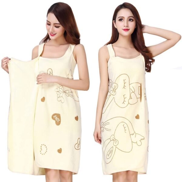 06_towel.jpg Soft & Absorbent Microfiber Bath Towel Wrap with Shoulder Straps (1 Pc)