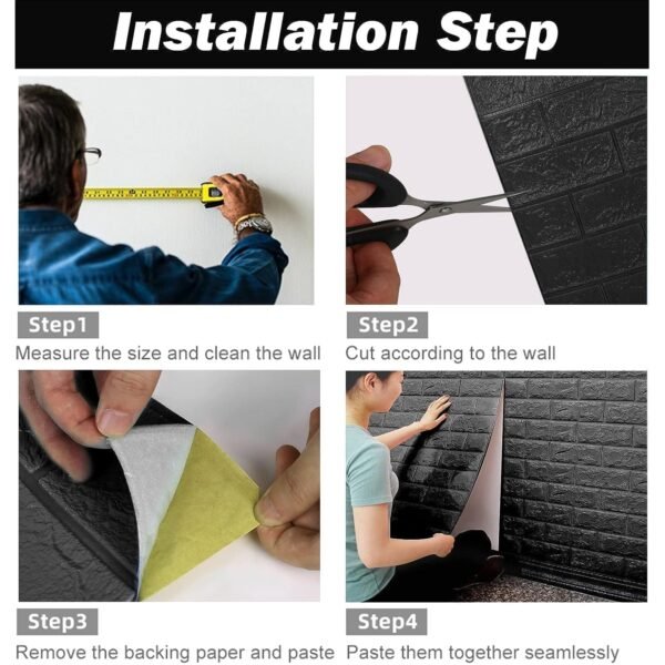 Wallpaper 3D Foam Wallpaper Sticker Panels (76 x 70 Cm / 1 Pc)