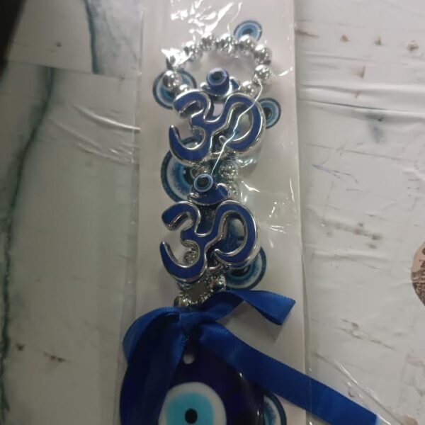 0704392c-2070-4343-b935-4b39b88e97c5_2f86e26d-9a6b-4568-9fc4-12072e4d284e.jpg Decorative Double OM Symbol Evil Eye Hanging (1 Pc)