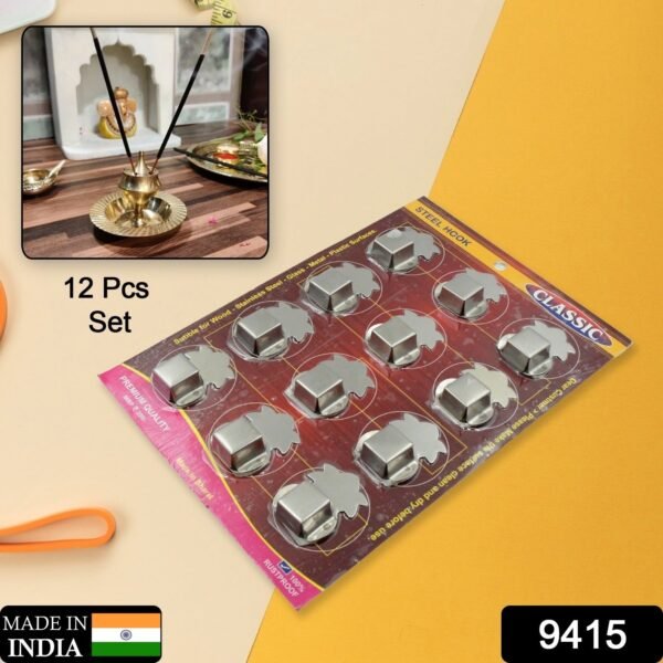 071973ad-a304-4c07-973d-fbdacc9141ee.jpg Stainless Steel Agarbatti Stand (12 Pack): Self-Adhesive, Wall Mounted