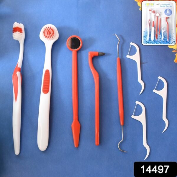 Ergonomically designed anti-slip handles  Durable plastic and stainless steel tools  Helps remove plaque, tartar, and food particles  Ideal for use between dentist visits  Travel-friendly and hygienically packaged