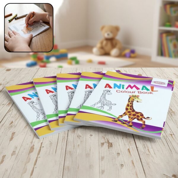 07_21ecd76f-6f88-447e-9a34-083561f2011a.jpg Kids Animal Theme Colouring Book Set ( 5 Pc / Mix Color Books)