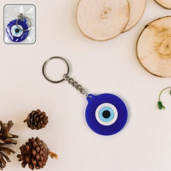 07_25580f50-5dea-460b-8d32-92b68602a7fb.jpg Evil Eye Rubber / Silicone Keychain (1 Pc / Blue Color)
